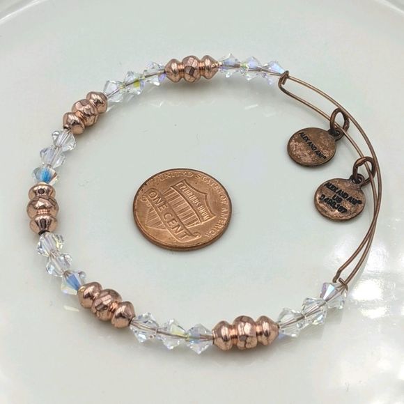 Alex and Ani Rose Gold Swarvoski Crystal Bracelet - Picture 1 of 7